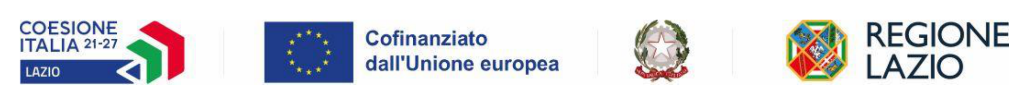 Cofinanziato dall'Unione europea – Coesione Italia 21-27 – Repubblica Italiana – Regione Lazio